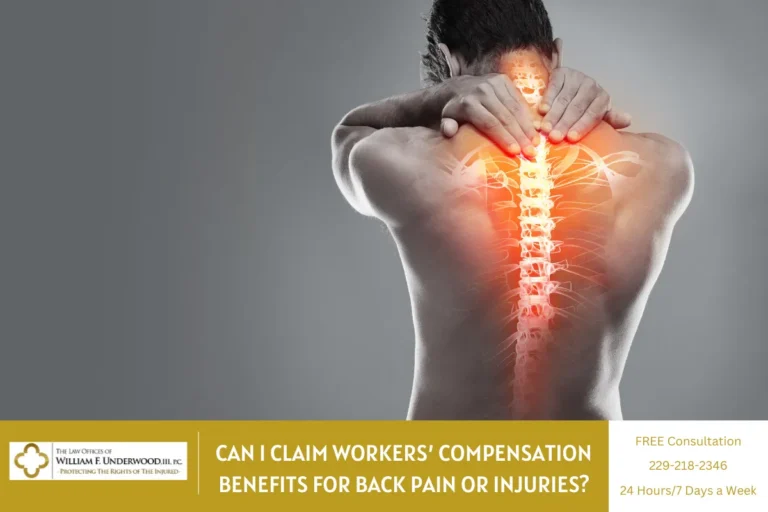 Man with highlighted spinal pain holding neck, accompanied by legal consultation advertisement.